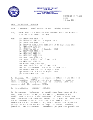 netcinst 1500.13e - 海军教育和训练司令部